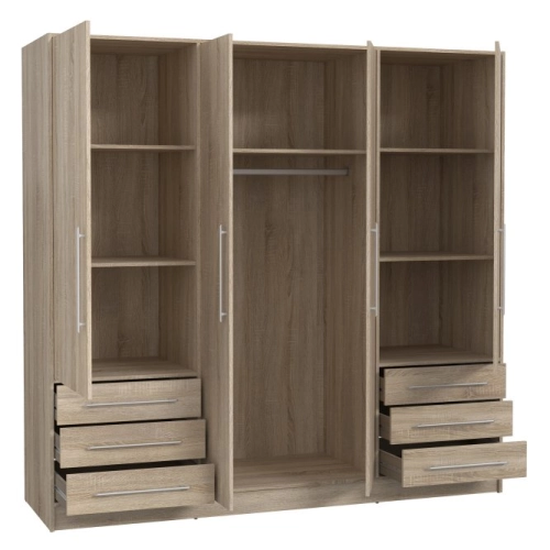 Szafa ubraniowa 207 cm Kolor Dąb Sonoma